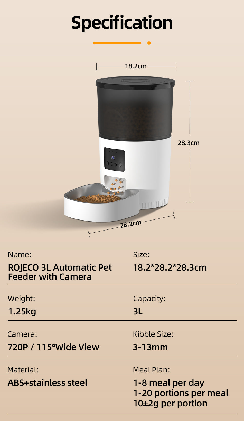 Automatic Cat and Dog Feeder: Feed and Monitor Your Pet with Camera and Smart Technology