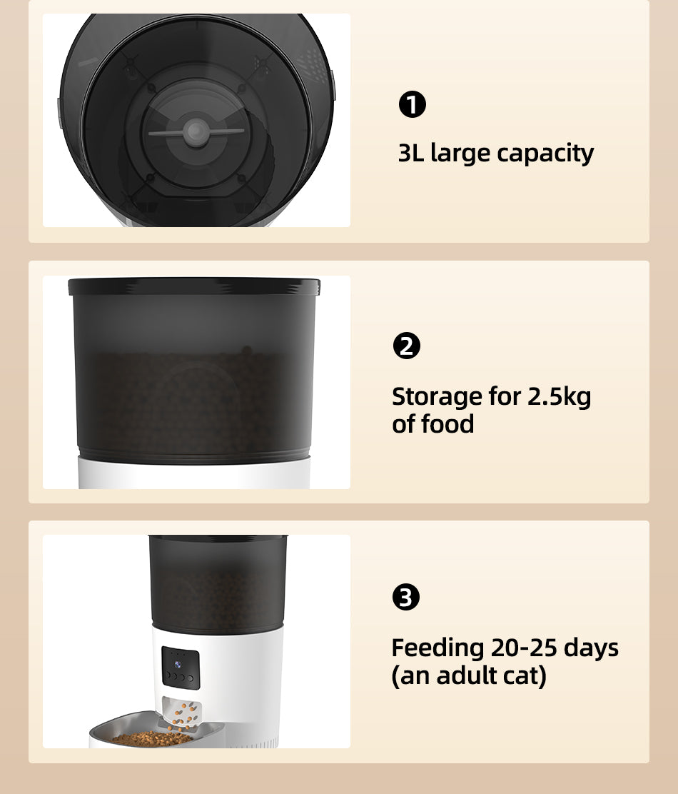 Automatic Cat and Dog Feeder: Feed and Monitor Your Pet with Camera and Smart Technology