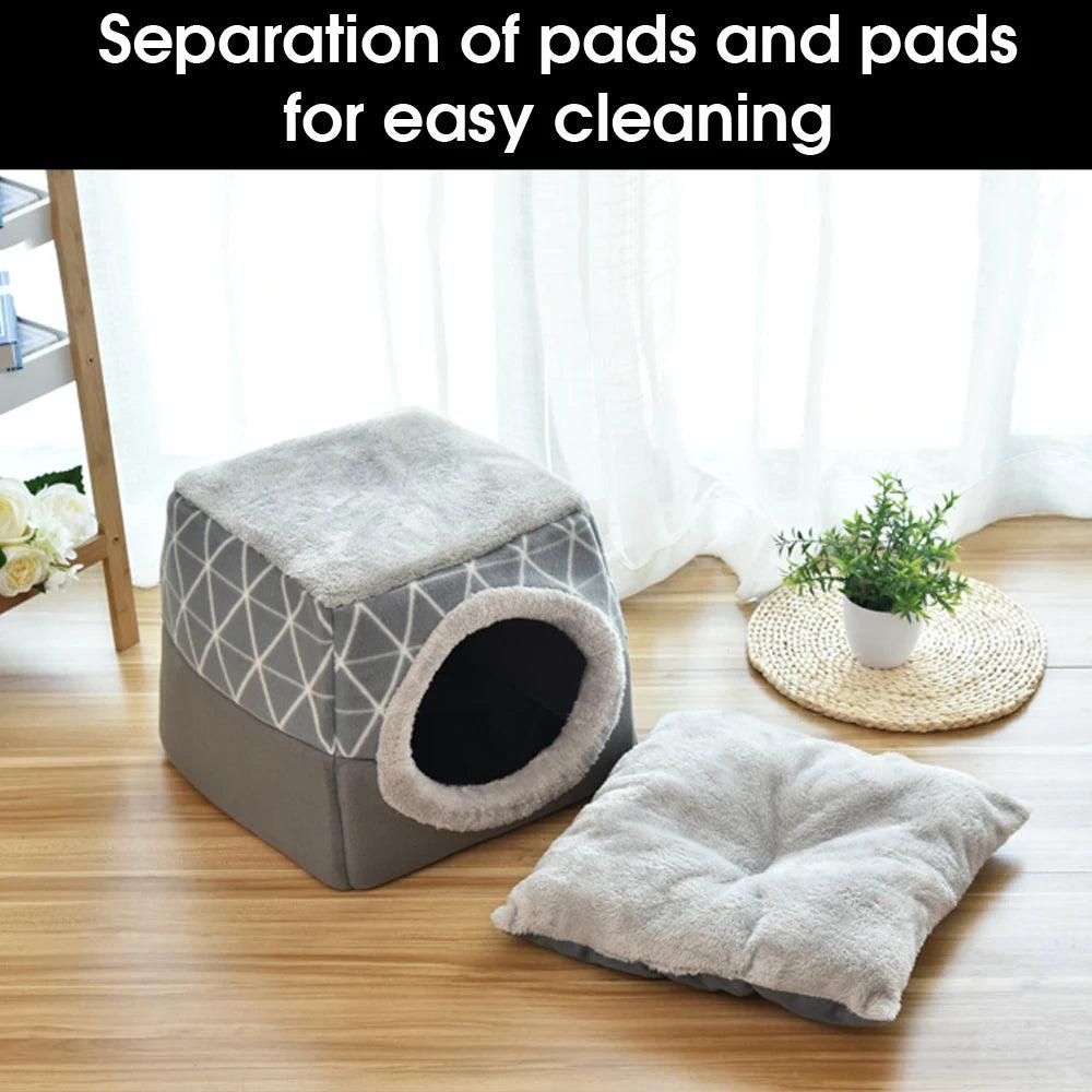 Multiple Cat Bed Nest Warm Kitten Dog Mat Kennel Soft Pet Sleeping Beds Sofa Small Dogs Cats Cushion Blanket Fashion Furniture