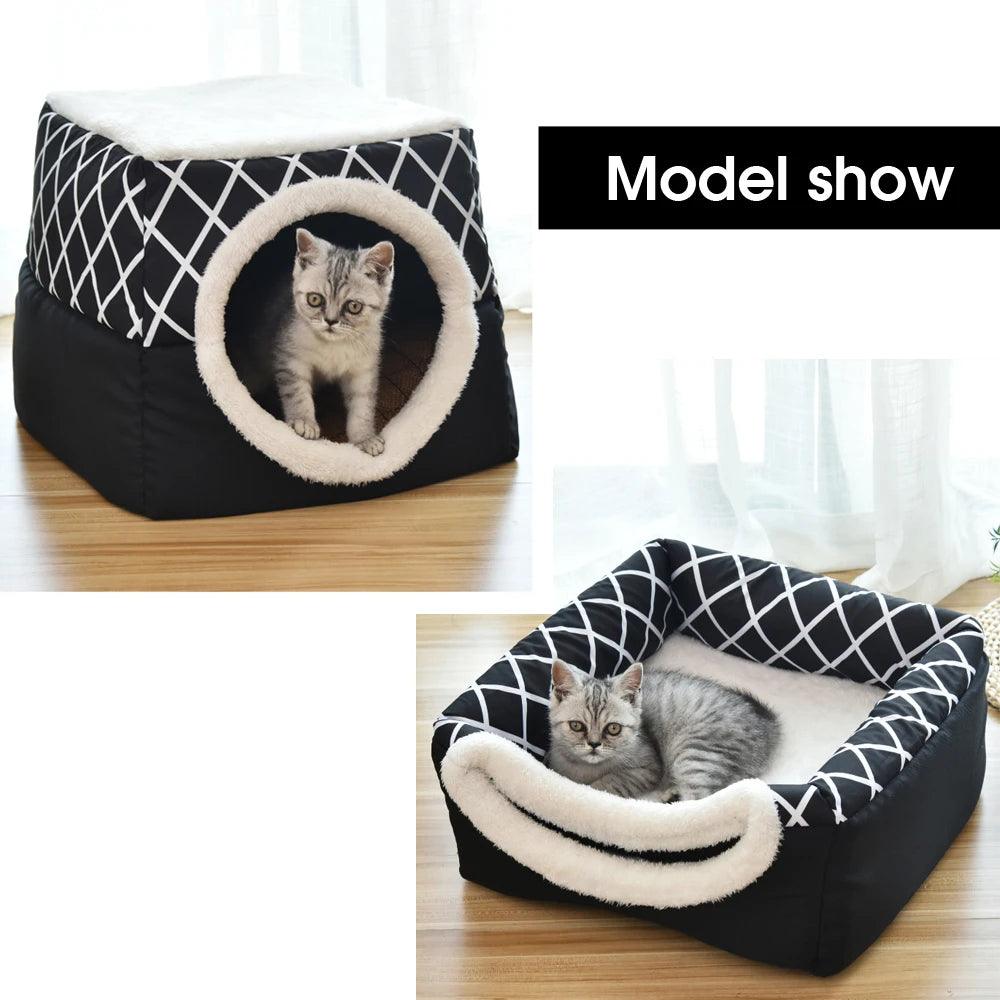 Multiple Cat Bed Nest Warm Kitten Dog Mat Kennel Soft Pet Sleeping Beds Sofa Small Dogs Cats Cushion Blanket Fashion Furniture