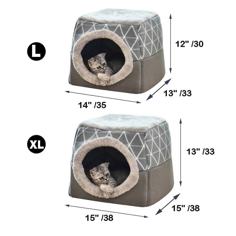 Multiple Cat Bed Nest Warm Kitten Dog Mat Kennel Soft Pet Sleeping Beds Sofa Small Dogs Cats Cushion Blanket Fashion Furniture