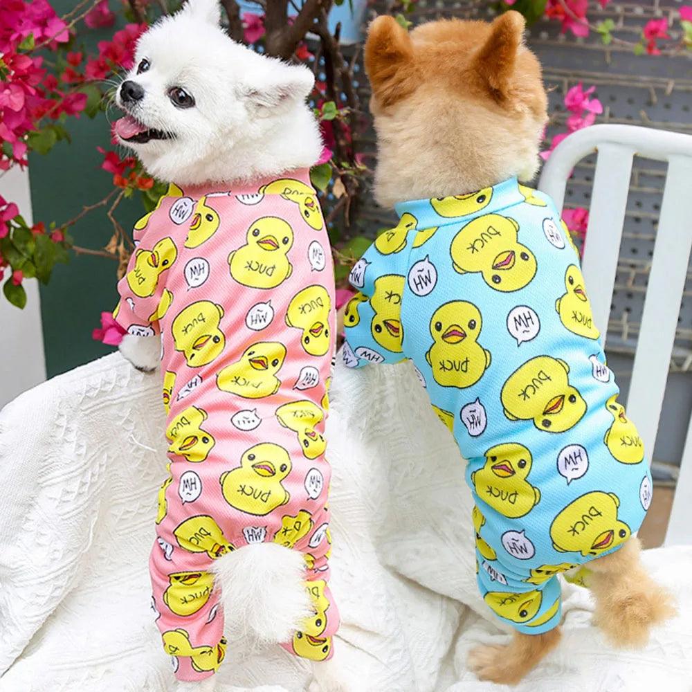 Puppy Dog Pajamas Pet Jumpsuit Soft Puppy Rompers Small Dogs Cute Clothes Onesies Puppy Bodysuits for Pet Puppy Dog Cat Apparel