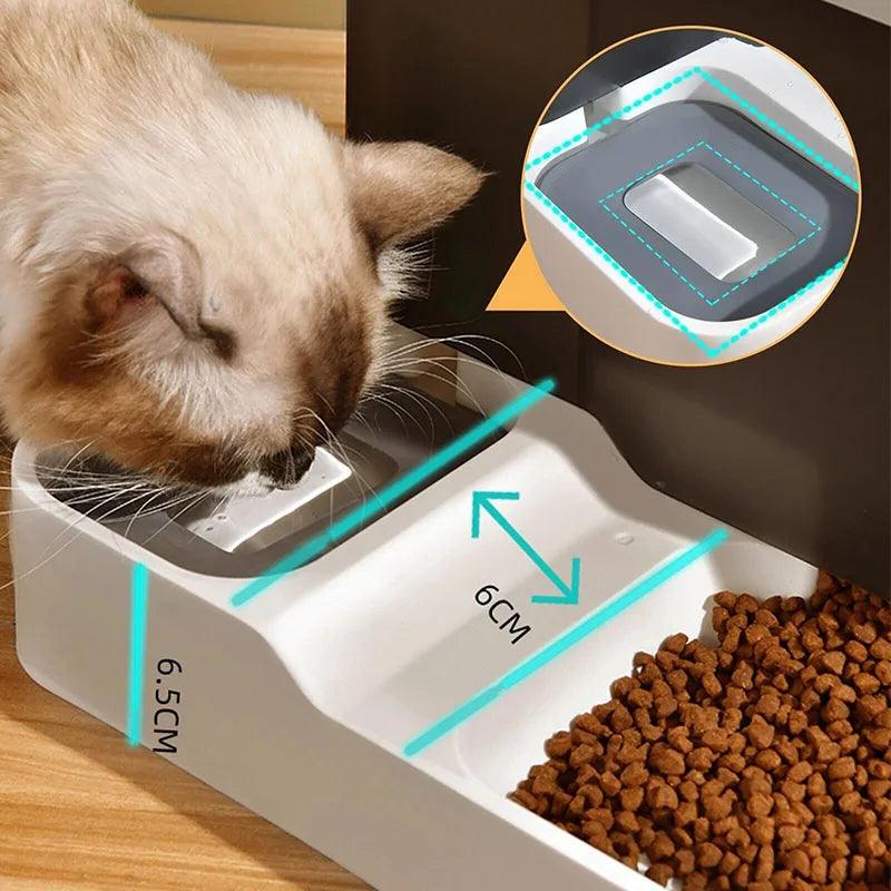 Large Capacity Automatic Cat Food Dispenser Drinking Water Bowl Pet Supplies Wet and Dry Separation Dog Food Container