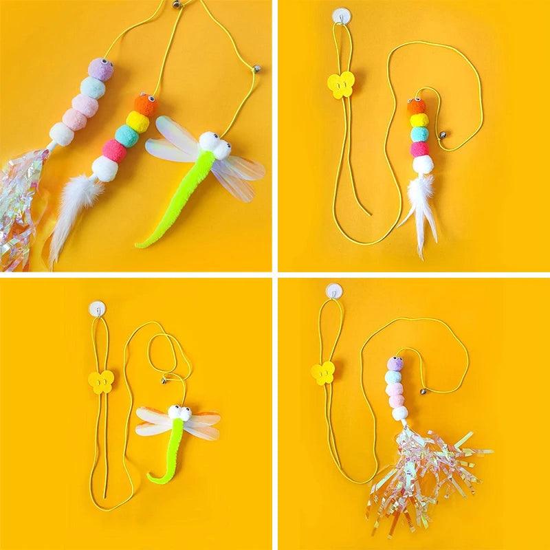 Cat Toys Swing Sticky Disc Elastic Hanging Door Teasing Cat Rope Long Rope Teasing Cat Cat Toy Cat Accessories Pet Kitten Toy