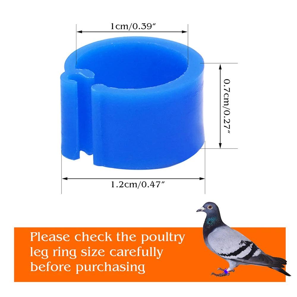 100 Pcs Bird Pigeons Rings 8mm Bayonet Identification Ring Opening Pigeon Ring Color Pigeon Foot Ring Pigeon Bird Appliances