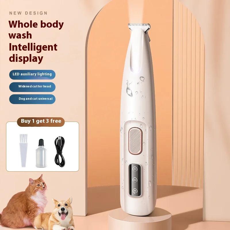 Pet Foot Shaver: Electric Paw Trimmer with LED Light – Precision and Comfort for Dogs and Cats!