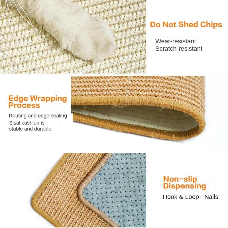 Cat Scratcher Sisal Mat Board Cat Scratch for Sharpen Nails Scraper Cats Tree Cat scratching post Sofa Mats Furniture Protector