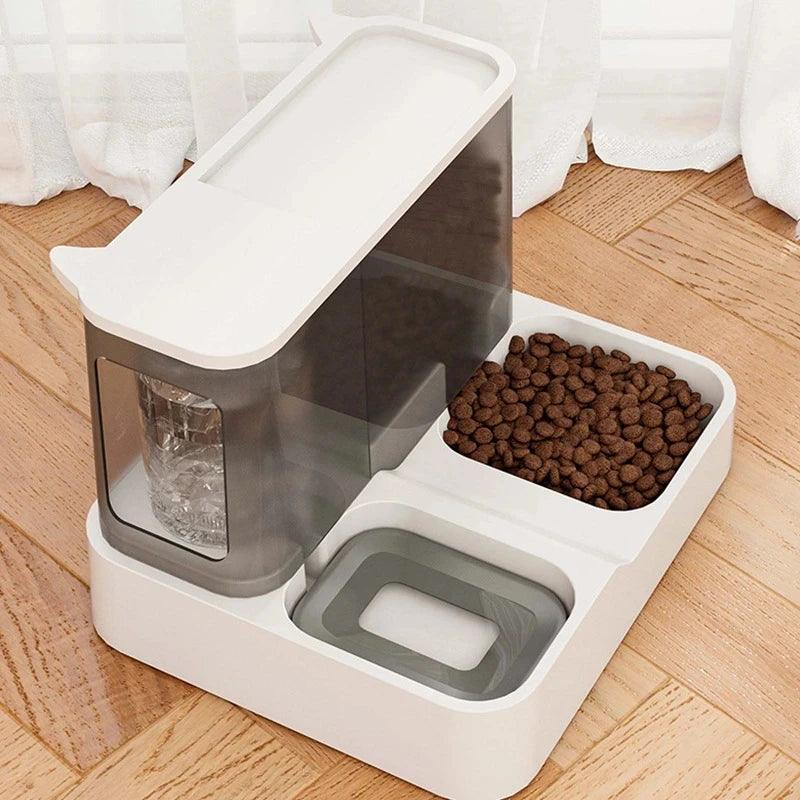 Large Capacity Automatic Cat Food Dispenser Drinking Water Bowl Pet Supplies Wet and Dry Separation Dog Food Container