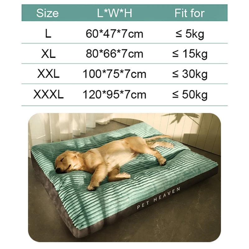 Big Dog Bed Waterproof Warm Mat Pet Large Medium Dog Bed Cushion Anti Stress Mattresses Winter Sofa Furniture Pets Accessories