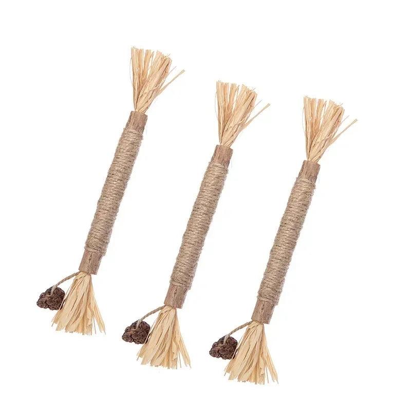 Cat Toys Cleaning Teeth Silvervine Chew Stick Pet Snacks Sticks Natural Stuff with Catnip for Kitten  Catnip Teasing Chew Toys