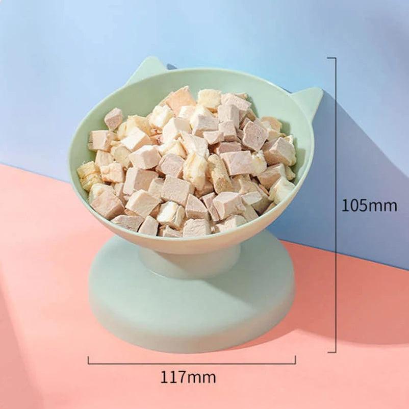 New Pet Cat Dog Bowl High Foot Dog Bowl 45° Neck Protector Cat Pet Food Water Bowl Anti-Overturning Binaural Pet Feeding Bowl