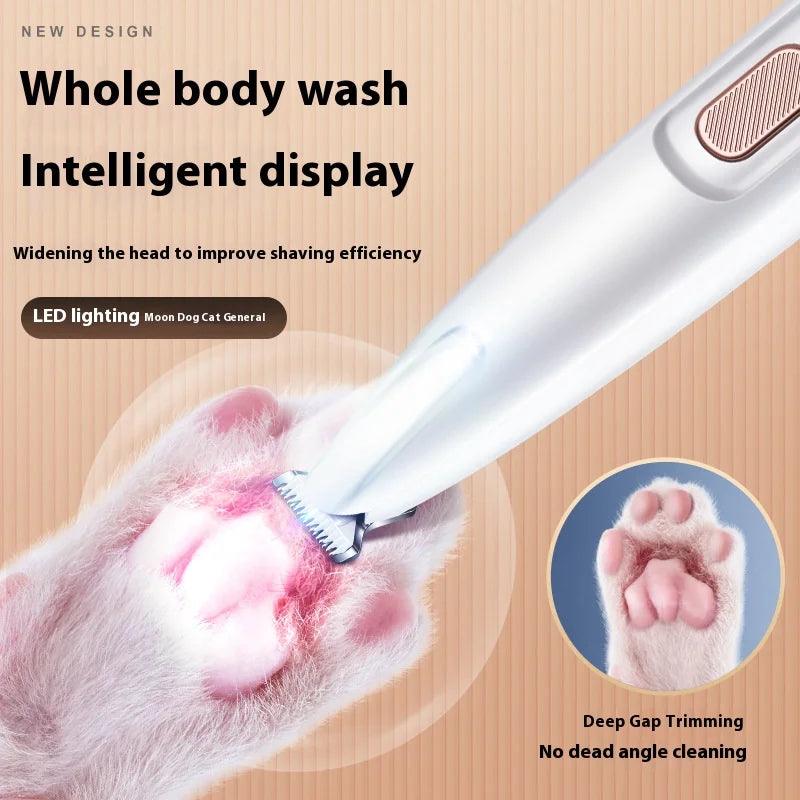 Pet Foot Shaver: Electric Paw Trimmer with LED Light – Precision and Comfort for Dogs and Cats!