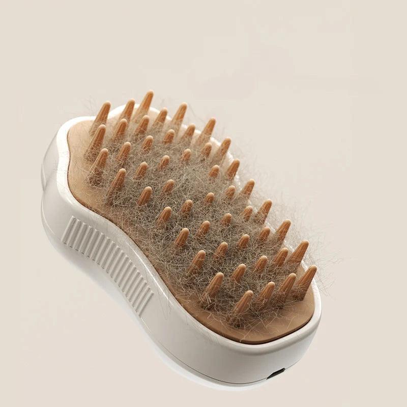 Electric Cat Grooming Brush with Spray - Pet Hair Removal Comb 3 In 1 - Floating Hair Brush USB Charging for Tangled Loose Hair